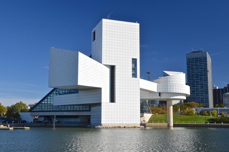CLEVELAND, OHIO, October 8, 2013: The side architectural view ofのeditorial素材