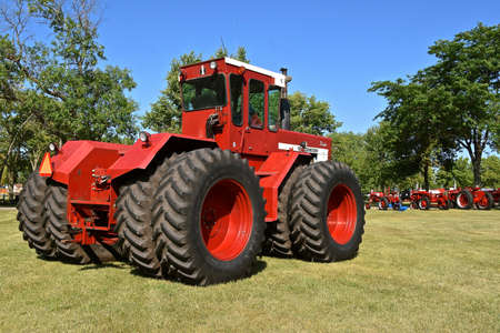 HURON, SOUTH DAKOTA, August 6, 2020:  The restored Turbo four wheel drive vintage International...