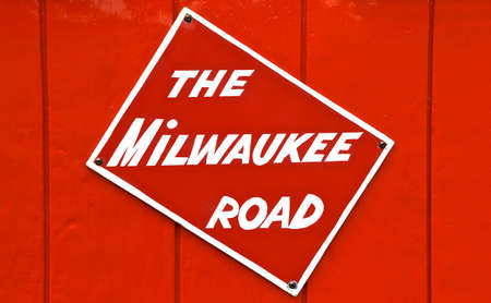 ABERDEEN, SOUTH DAKOTA, August 7, 2020:  The Chicago, Milwaukee, St. Paul and Pacific Railroad (CMStP&P), often referred to as the "Milwaukee Road"  railroad that operated from 1847 until 1986.のeditorial素材