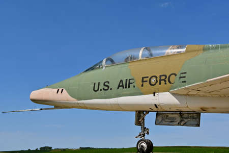 VERONA, NORTH DAKOTA, August 7, 2020: The North American F-100 Super Sabre is an American supersonic...