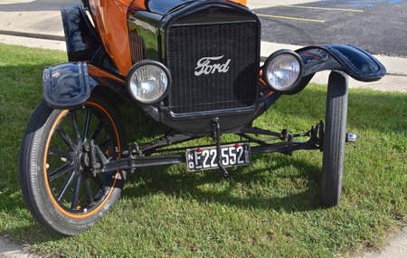 WEST FARGO NORTH DAKOTA August 19 2020: The restored Ford Model T is a product of the Ford Motor Company located in Dearborn Michigan started by Henry Ford and incorporated on June 16 1903.のeditorial素材