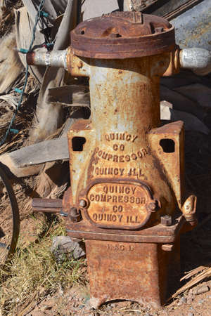 MARICOPA, ARIZONA, February 26, 2021:  The old compressor is a Quincy model, established in 1920 and  has become is a leading designer and manufacturer of reciprocating and rotary screw air compressorのeditorial素材