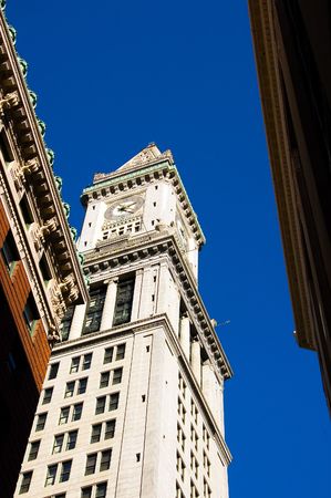 Customs House Clock Tower, Boston, MAの写真素材
