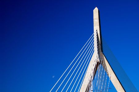 Leonard P. Zakim (Bunker Hill) Bridge, Boston, MAの写真素材