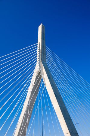 Leonard P. Zakim (Bunker Hill) Bridge, Boston, MAの写真素材