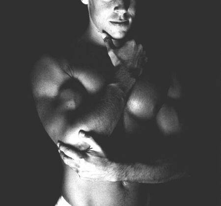 physique with smirkの写真素材