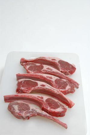 six gorgeous rib lamb chops