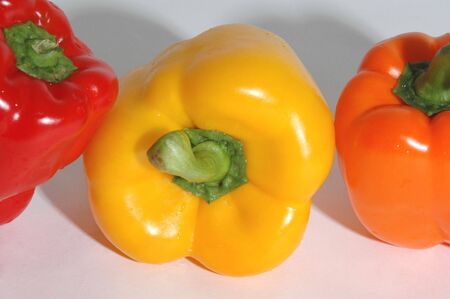 orange, red, yellow peppers 1