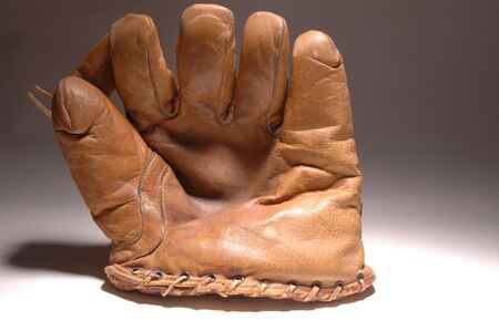 antique baseball gloveの写真素材