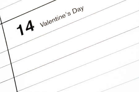 valentine's day calendar blotter room for copyの写真素材