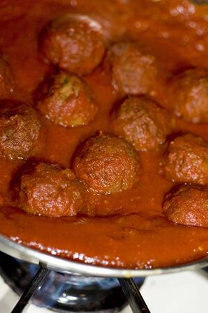 meatballs in tomato sauce home cookingの写真素材