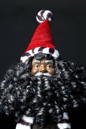 santa claus black with long beardの写真素材