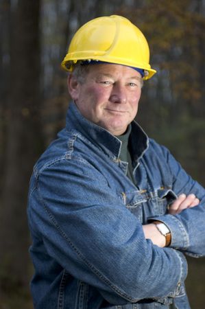contractor handyman builder smiling confident happy on the job
