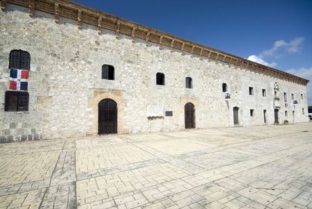museo museum of the casas reales de la with cannons santo domingo dominican republicの写真素材