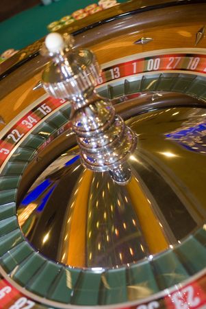 roulette wheel with  motion blur casino hotel
