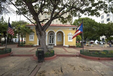 la casita little house tourist information building old san juan, puerto ricoの写真素材