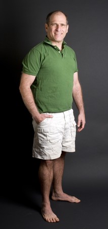 smiling man middle age in casual clothesの写真素材