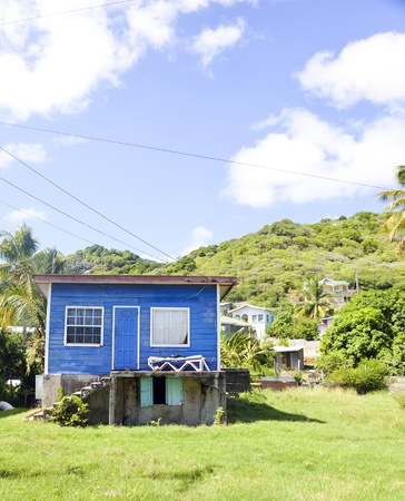 historic 66 year old Caribbean architecture residence Union Island St. Vincent and the Grenadinesのeditorial素材