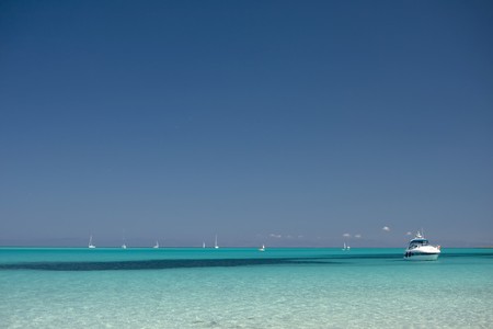 beautiful tropical beach in the Sardegna Island, Italyの写真素材