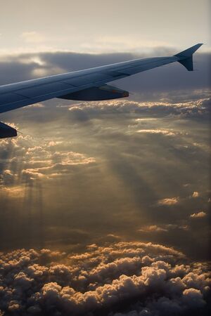 view from the window of an aircraftの写真素材