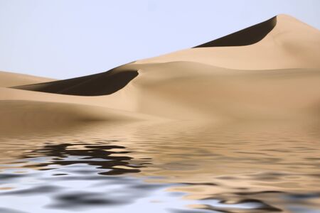 sand dunes at morocco desert, Merzougaの写真素材