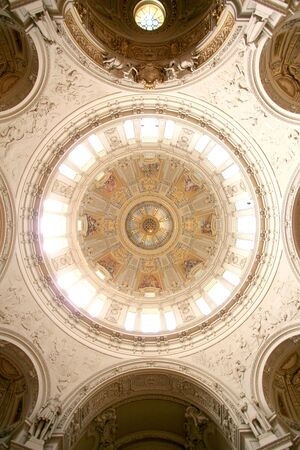 Magnificent interior ceiling cathedral - Berliner Dome, Germanyのeditorial素材