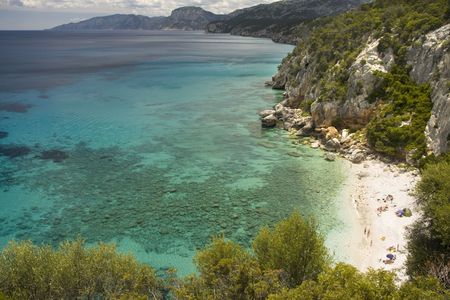 Beautiful view of costaline in summertime - Dorgali, Sardegna Island, Italy.の写真素材