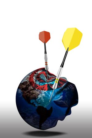 Concept image of hitting the target in businessの写真素材