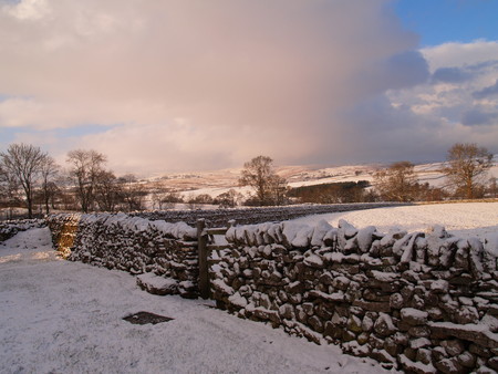 Lake District Winter Sunsetの写真素材