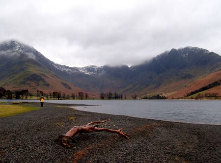 Lake panorama, Buttermere, Englandの写真素材