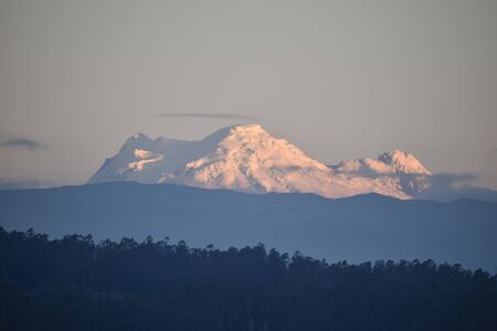 sunny snowy mountain