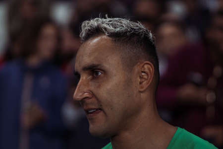 PSG players on the lawn of the Parc des Princesのeditorial素材