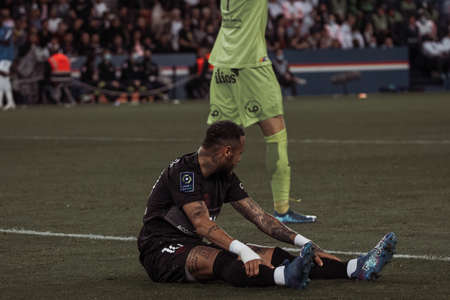 PSG players, some of the best players in the world on the lawn of Parc Des Princesのeditorial素材