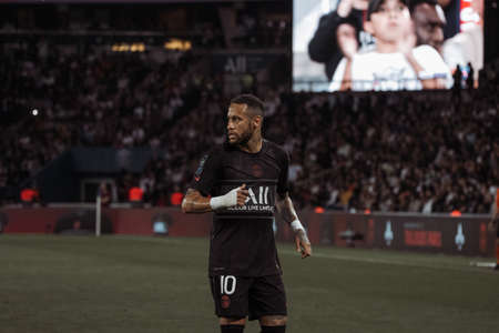 PSG players, some of the best players in the world on the lawn of Parc Des Princesのeditorial素材