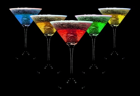 Alcohol Cocktail Is Isolated On A Black の写真素材