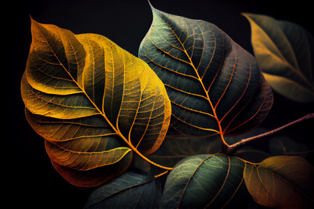 Tropical Leaves: A Texture-rich Background. Escape to the lush and vibrant world of tropical leavesの写真素材