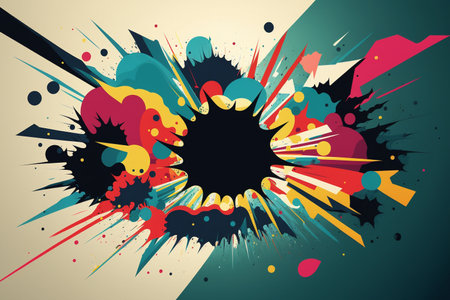 Abstract colorful background with grunge splashes and blots. Vector illustration.