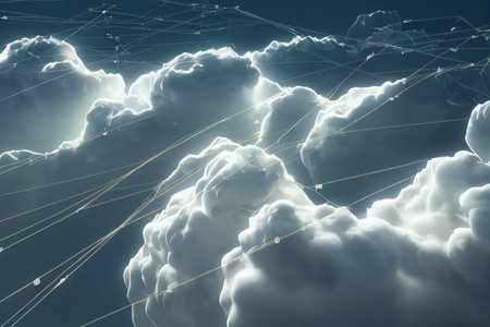 Cloud computing technology concept. Futuristic illustration. Generative AIの素材