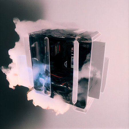 Cloud computing technology concept. Futuristic illustration. Generative AIの素材