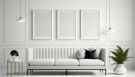 Modern Frame Mockups for Art Prints, Styled Stock Photos, and Photographs, Generative AIの素材