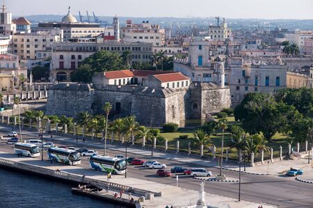 View of the the city of  Havana Cuba from the port side.のeditorial素材