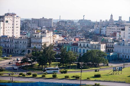 View of the the city of  Havana Cuba from the port side.のeditorial素材