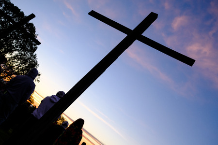 Easter sunrise service on a mountaintop in Virginia.