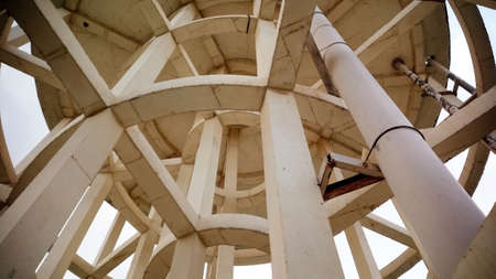 The big water tank for the apartment people use
