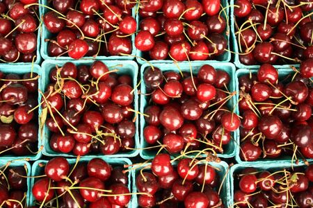 Cherries on Farmers Marketの写真素材