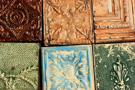 Backdrop Of Colored Tilesの写真素材