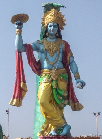 Idols of Hindu deities from nilakanth dham poich Gujarat Indiaのeditorial素材