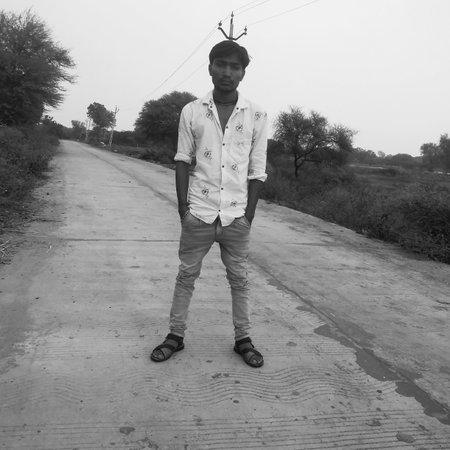 Indian village manの写真素材