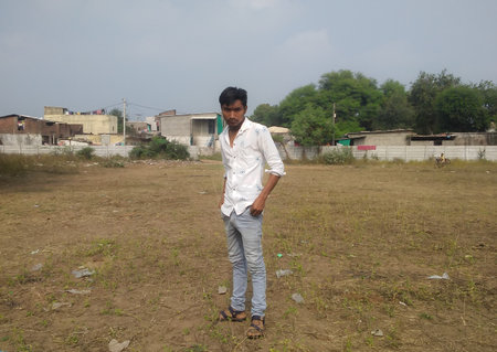 Indian village manの写真素材