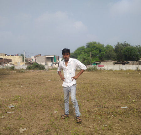 Indian village manの写真素材